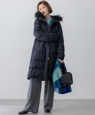 23区 L 【洗える】ナチュラルストレッチサキソニー ベイカー ドロスト パンツ グレー系