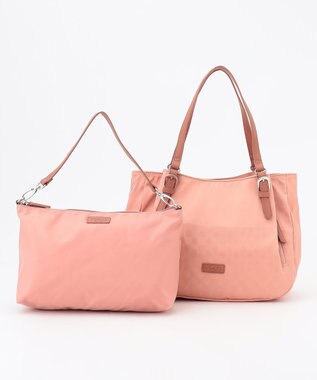 Y'SACCS ポーチ付きドットジャカードトート