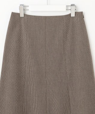 J.PRESS LADIES L 【洗える】T/Rアルガンシルク フレア スカート ブラウン系