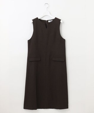 J.PRESS LADIES LANTECシャークスキン ジャンパースカート ブラウン系