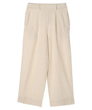 earth music&ecology 綿麻キャンブリッククロップドパンツ Beige