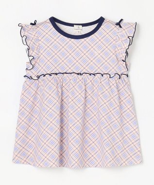 組曲 KIDS 【110-140㎝】 サマーチェックチュニック ピンク