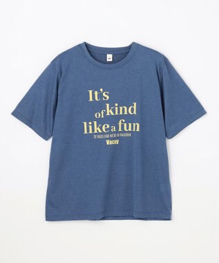 ANY シアーネップロゴＴシャツ ブルー