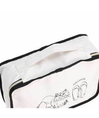 ACE BAGS & LUGGAGE HAyU × ace. トラベルポーチ Mサイズ 猫柄 17822 アイボリー
