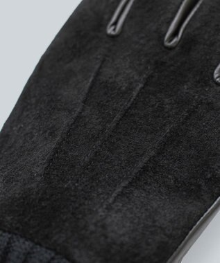 ORuKuBET ピッグスエードラムコンビカフスグローブ(MEN)【日本製・タッチパネル対応】 ブラック