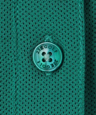 23区GOLF 【WOMEN】【吸水速乾/UVカット】メッシュフレンチポロシャツ パイングリーン系