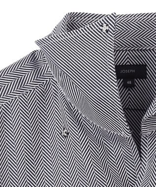 JOSEPH HOMME クレイジーツイルへリンボン　イタリアンカラーシャツ ブラック系1