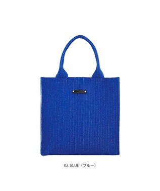 ROOTOTE 1062【ラメ糸ミックス－正方形型】LT.スクエア.グリンプス.ニット-A 02：ブルー