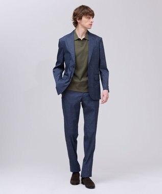 J.PRESS MEN 新色【MECHANICAL】【超軽量 / 清涼感 / 洗える】ハイパワーストレッチ リネンルックパンツ_26年モデル ネイビー系8