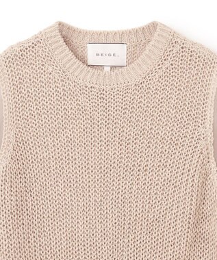 BEIGE， OLIVIER / 半袖ニット Flax
