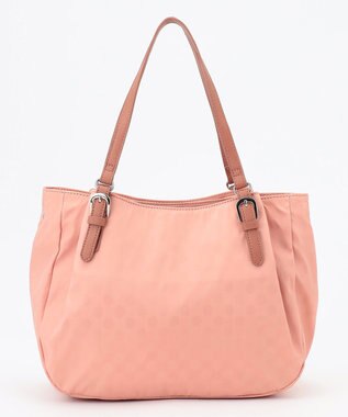 Y'SACCS ポーチ付きドットジャカードトート ピンクベージュ