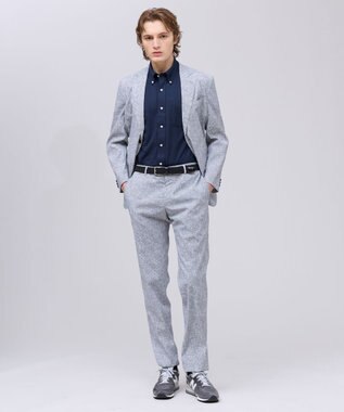 J.PRESS MEN 新色【MECHANICAL】【超軽量 / 清涼感 / 洗える】ハイパワーストレッチ リネンルックパンツ_26年モデル ライトグレー系