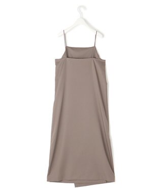 ICB 【洗える】リヨセルスパンサテン キャミソールワンピース モカ系