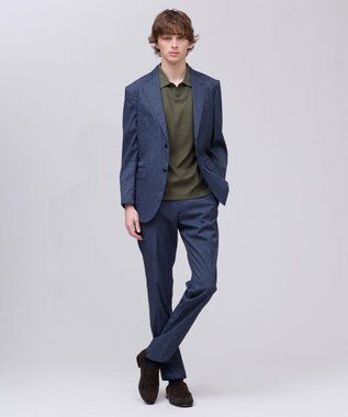 J.PRESS MEN 新色【MECHANICAL】【超軽量 / 清涼感 / 洗える】ハイパワーストレッチ リネンルックパンツ_26年モデル ネイビー系8