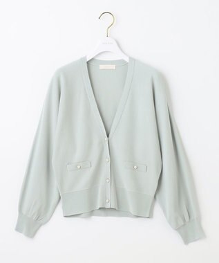 ANY SIS 【洗える】パール調ポイント カーディガン ミント