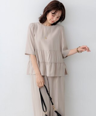 組曲 L 【先行予約】バウンディングシャーティング ブラウス ベージュ系