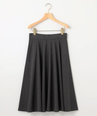 組曲 【WEB限定カラーあり】ウールライクストレッチ フレアスカート チャコールグレー系