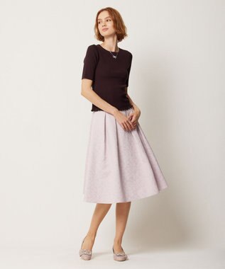 TOCCA 【WEB限定カラーあり】【消臭・洗える】RIBBON LABYRINTH JACQUARDスカート ピンク系