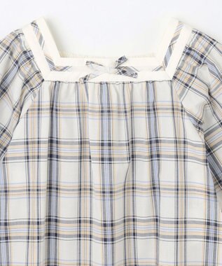 組曲 KIDS 【150-160㎝】プランタンチェック ブラウス ベージュ