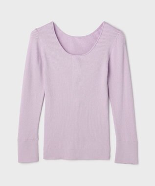 GRACE CONTINENTAL 綿カシミヤインナートップ ラベンダー