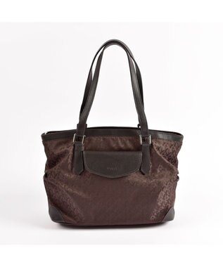 Y'SACCS モノグラム×カウレザー　２ＷＡＹミニトート チョコ