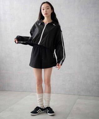 WEGO 【ウエストゴム】スウェットイージーショートパンツ ブラック