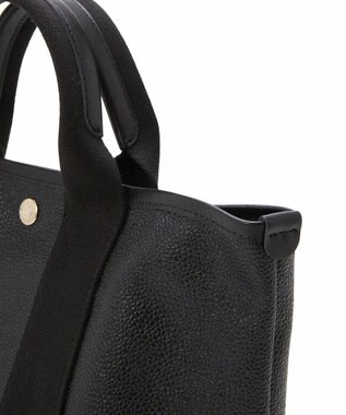 TOPKAPI 【Breath TOPKAPI】スコッチグレイン ネオレザー トート バッグ ショルダー付き M ブラック