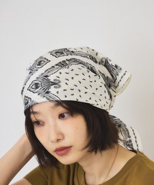 AMERICAN HOLIC ペイズリースカーフ Off White