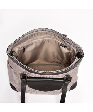 Y'SACCS モノグラム×カウレザー　２ＷＡＹミニトート グレージュ