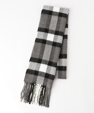 JOSEPH ABBOUD 【フランス製】マルチカラーチェック ストール グレー系4