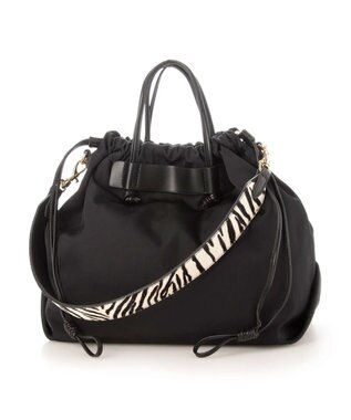 UNBILLION kakatoo ナイロンドローストリング3wayトートバッグ ブラックアイボリー