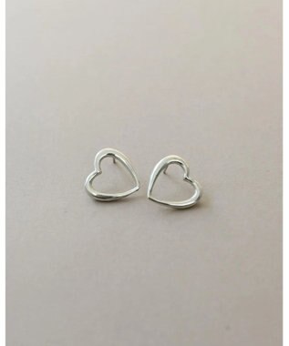 yoaa シルバー925 ミディハートピアス シルバー925