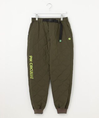 PW CIRCULUS 【MEN】ひょうたんキルト中綿ワイドジョガーパンツ カーキ系