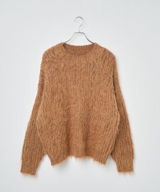 WEGO ブラッシュニットBIGプルオーバー ブラウンその他