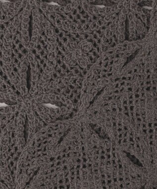 自由区 エンブロイダリー ニット ブラウン