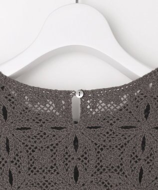 自由区 エンブロイダリー ニット ブラウン