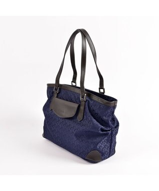 Y'SACCS モノグラム×カウレザー　２ＷＡＹミニトート ネイビー