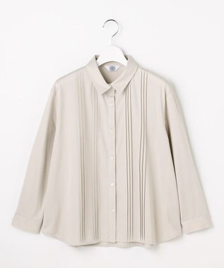 J.PRESS LADIES コンパクトトリコット シャツライク カットソー ベージュ系