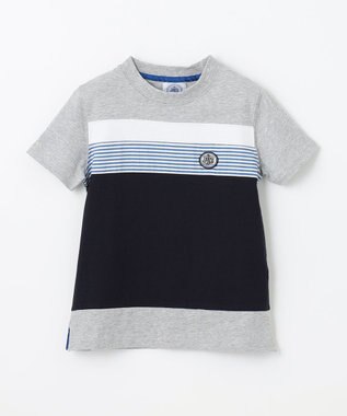 J.PRESS KIDS 【110-130cm】40/2 天竺ブロッキング Ｔシャツ グレー系