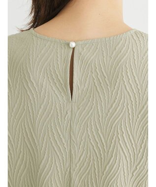 Green Parks ・ＥＬＥＮＣＡＲＥ　ＤＵＥ　フクレジャカードブラウス Gray Beige