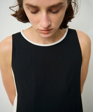 GRACE CONTINENTAL バイカラーフレームドレス ブラック