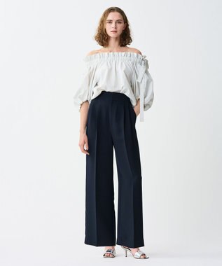 uncrave ライトプルーフナイロン オフショルブラウス グレージュ