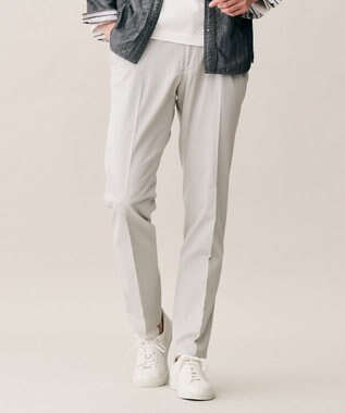 JOSEPH ABBOUD 【ウエストも伸びる!オーガニックコットン使用】ハイパワーカルゼ パンツ 26SSモデル ライトグレー系