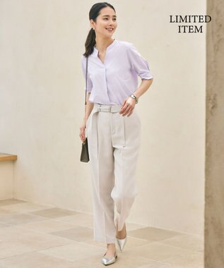 自由区 【WEB限定・洗える】サッカージャージー カットソー ラベンダー