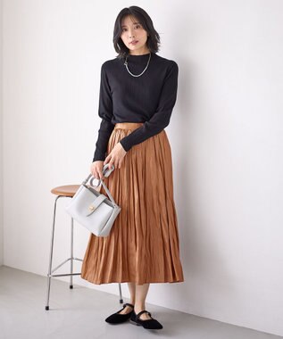 ANY 【ウエストゴム】チンツギャザースカート キャメル