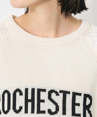 CRAFT STANDARD BOUTIQUE ロゴジャガードメッシュニットプルオーバー Ivory