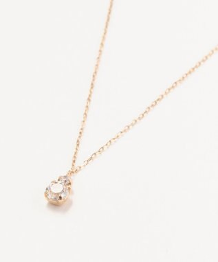 Phoebe 【K10】ジュエルラックネックレス　ホワイトトパーズ/4月誕生石/天然石/全長:40cm ゴールド