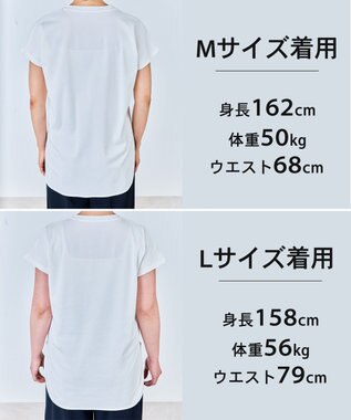 UNFILO L BEAUTY FORM-T cotton ロゴ フレンチスリーブ Tシャツ オフ①