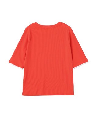 AMERICAN HOLIC シアーリブ配色プルオーバー Red