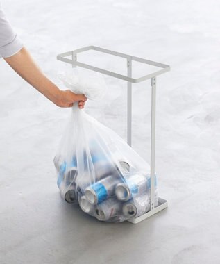 tower スリム蓋付き分別ゴミ袋ホルダー タワー 45L 横開き 2個組 ホワイト ホワイト